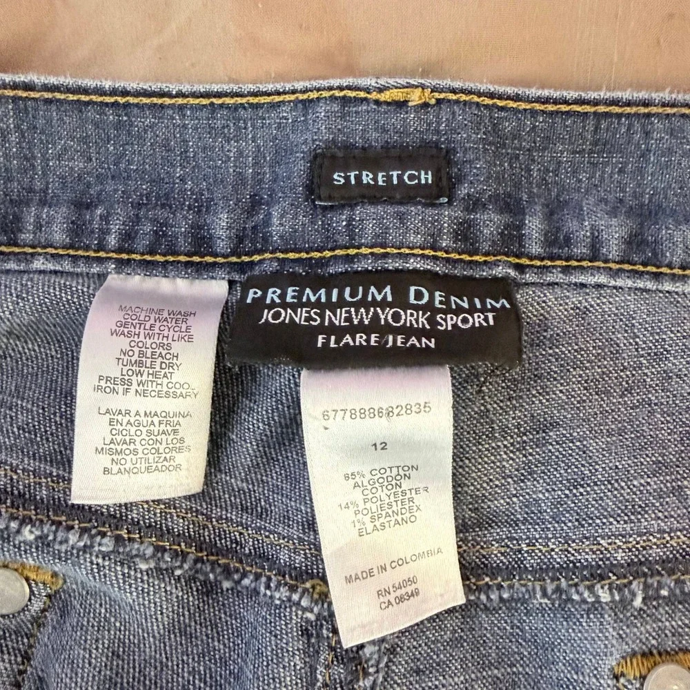 Jones NY Nicole Jeans Bootcut Women 12 Blue‎ Denim Mid Rise Y2K Retro Classic